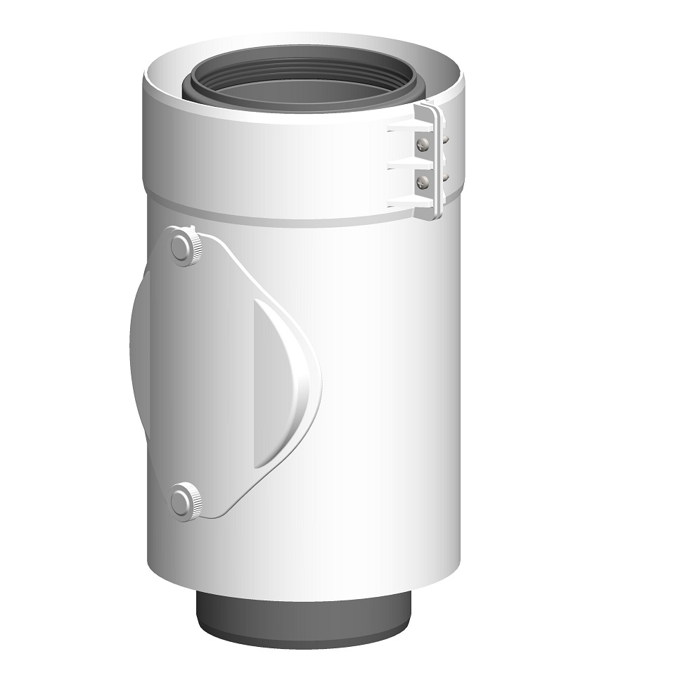 Atec PolyTwin Kontroll-Rohr DN110/160 weiß 3503