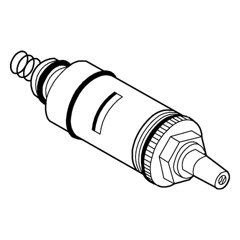 Grohe Thermoelement Grohmix Bimetall ab Baujahr '79 warm rechts 1/2" 47016000