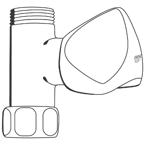 Grohe Absperrventil mit TDL-Griff Markierung neutral chrom 12409000