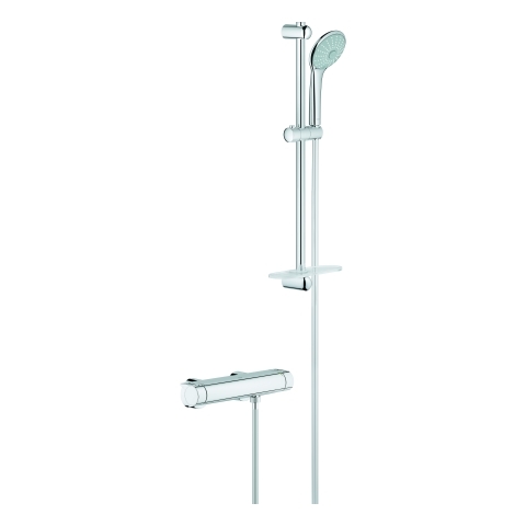 Grohe Grohtherm 2000 Thermostat-Brausebatterie chrom mit Brausegarnitur 34195001