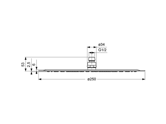 Ideal Standard Regenbrause Idealrain Luxe, d:250mm Edelstahl gebürstet B0384MY