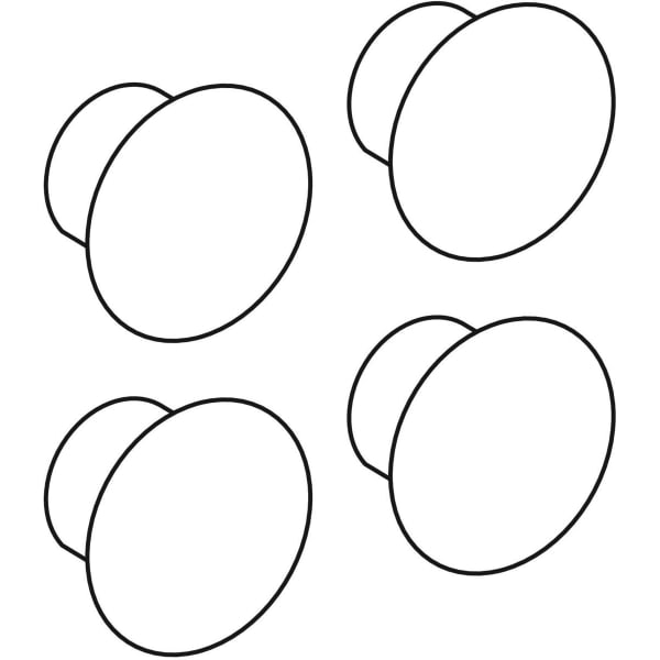 Geberit Set Deckkappen, 4 Stück, weiß 598933000