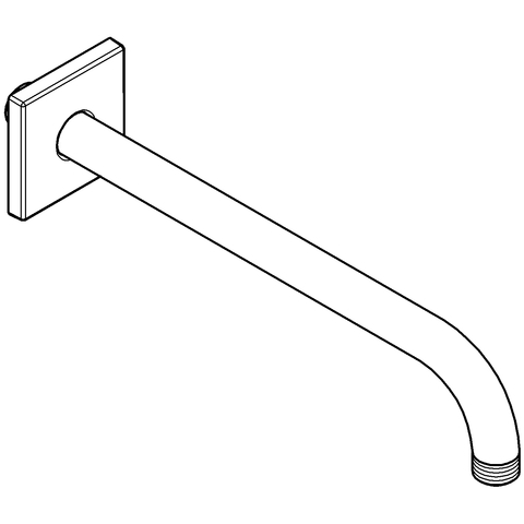 Grohe Rainshower Brausearm modern chrom, eckige Rosette, Ausladung 286mm 27488000