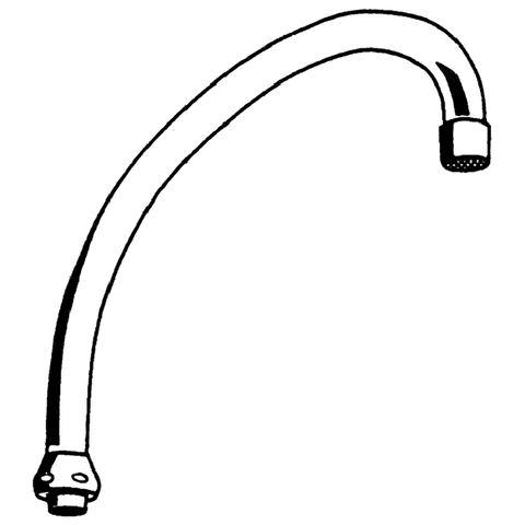 Grohe Rohrauslauf Ausladung: 185mm ohne Anschlag DN15 chrom 13070000