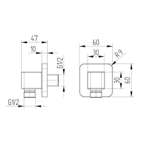 Avenarius Brause-Wandanschlußbogen 9006965010