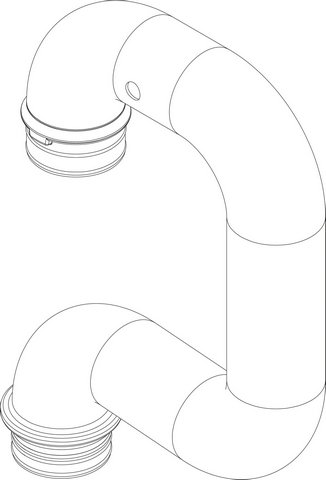 Bosch / Buderus Ansaugrohr mit Loch 8737602631