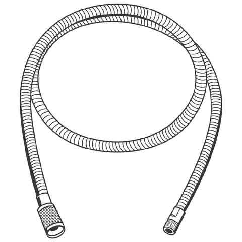 Grohe Brauseschlauch Metall 1/2"xM15x1 für Spültischbatterie 1500mm chrom 46092000