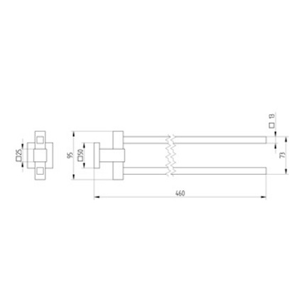 Avenarius Handtuchhalter zweiarmig 4201400040