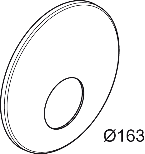 Ideal Standard UP-Rosette D163 Brause, chrom A860946AA