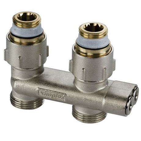 Flamco Umlenkstück Durchgang mit Absperrung D1/50 G3/4i x G3/4a mit Nippel F10076