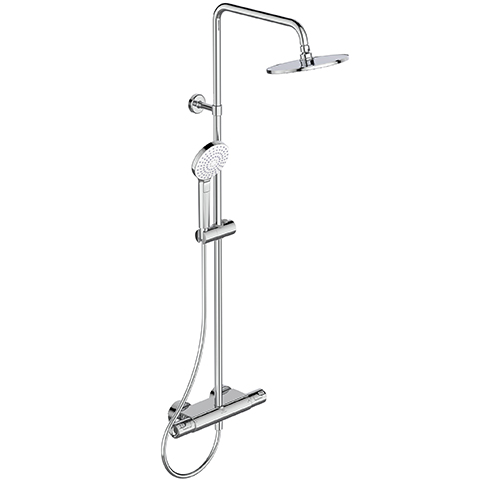 Ideal Standard Duschsystem Ceratherm T50 mit Brausethermostat Schlauch 1500mm, chrom A7230AA