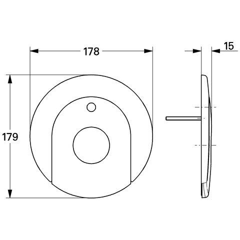 Grohe Rosette für Europlus Einhandmischer Fertigmontageset Wanne chrom 46420000