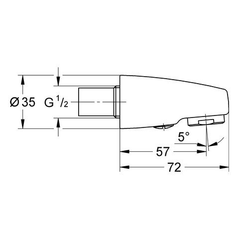 Grohe Auslaufbrause für Europlus alt Waschtischbatterie chrom 46103000