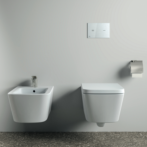 Ideal Standard Papierrollenhalter Conca Cube, eckig, silber T4496GN