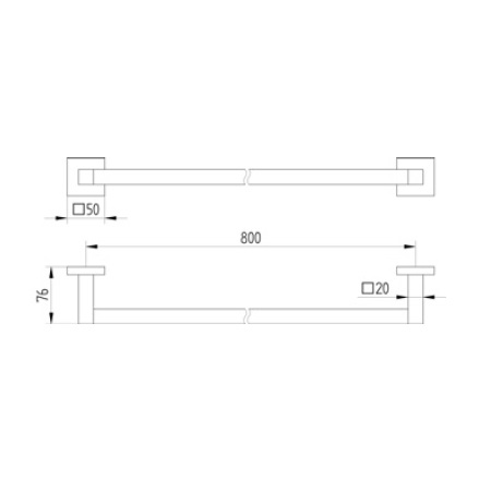 Avenarius Badetuchhalter 80cm 4203080040