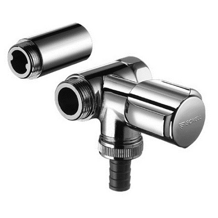 Schell Nebenanschluss-Ventil COMFORT, RV für Wandbatterien, Anschluss links, 3/4", chrom 033440699