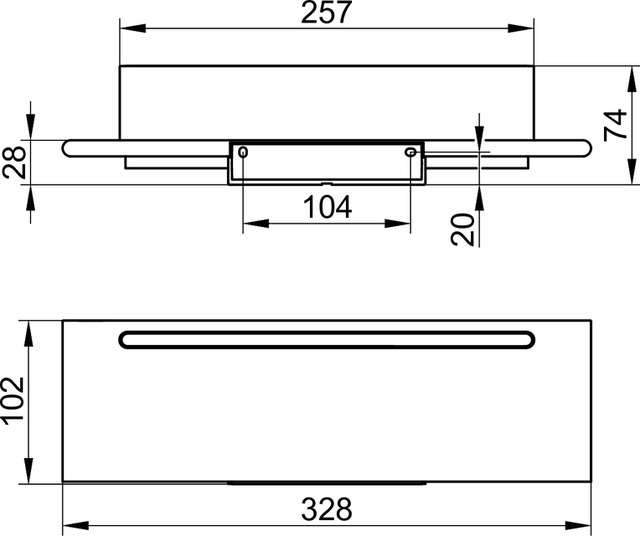 Keuco Duschablage Aveno, mit Duschabzieher, weiß matt 14659510000