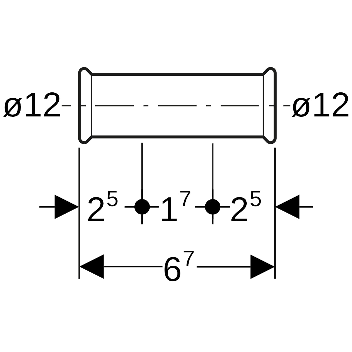 Geberit Mapress Edelstahl Schiebemuffe d12 32101