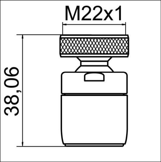 Neoperl Cascade SLC Strahlregler Kugelgelenk verchromt, M22x1, A=13.5-15 l/min 01084096