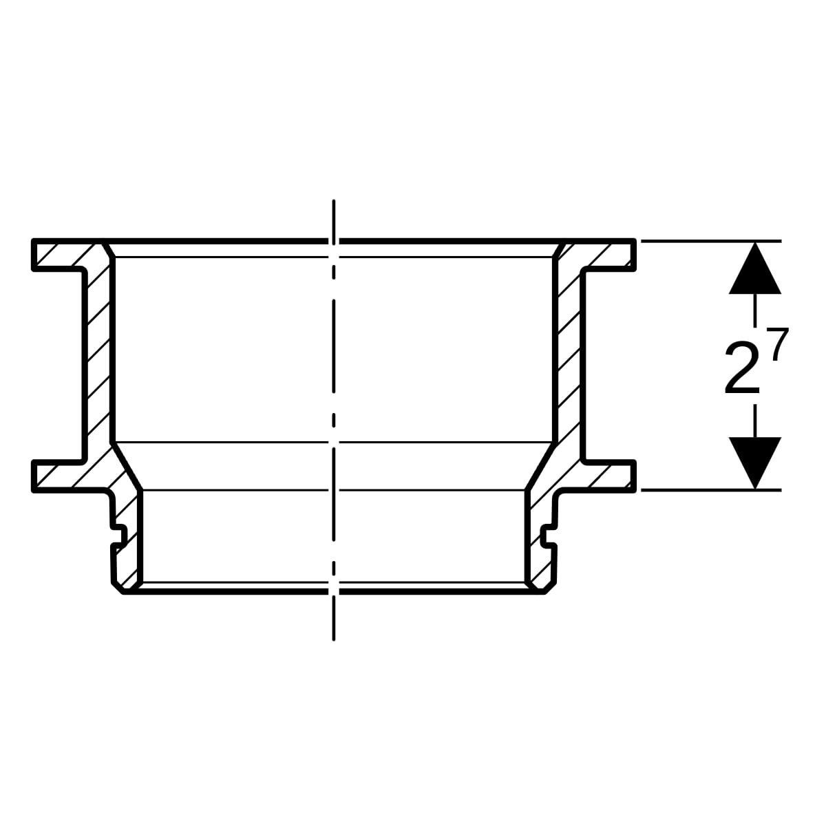 Geberit Anschlussset für Badewannen aus Acryl mit Überlauf 150.247.00.1