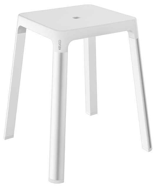 Keuco Bad Hocker AXESS silber-eloxiert/weiß 35082170051