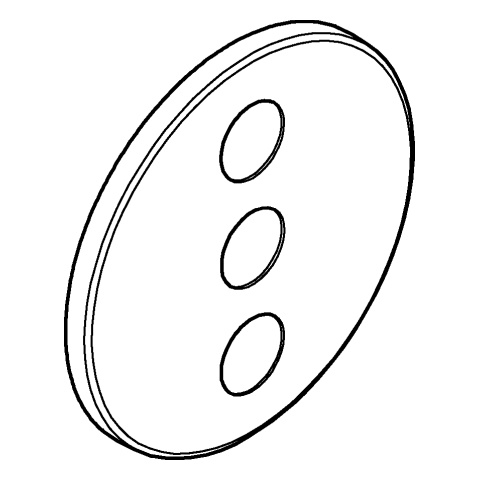 Grohe Rosette rund für SmartControl supersteel 48366DC0