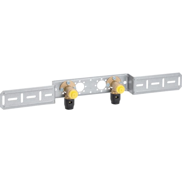 Geberit PushFit Anschlusswinkel 90 Grad vormontiert zweifach Rotguss d20-Rp1/2 651.289.00.1