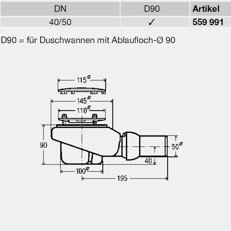 Viega Funktionseinheit 6960.1 in 90x50mm Kunststoff weiß 559991