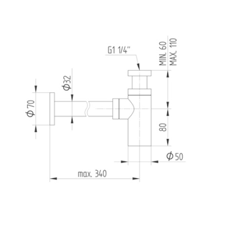 Avenarius Design-Siphon rund 9004103040