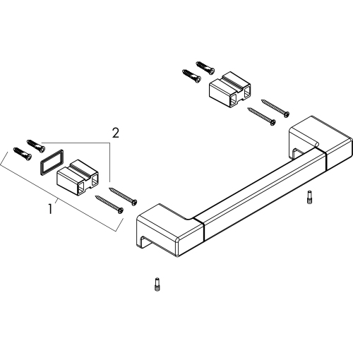 Hansgrohe Haltestange AddStoris mattweiss 41744700