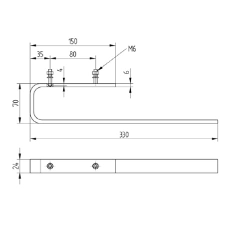Avenarius Handtuchhalter eckige Form  einarmig 33cm 9001427040