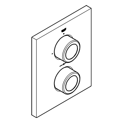 Grohe Rosette chrom für Thermostate 47901000