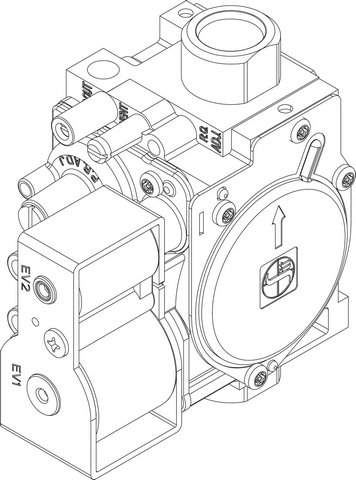 Bosch / Buderus Gasarmatur SIT 848 230V HNBR für GBH172, für Gasarmatur 87377015410