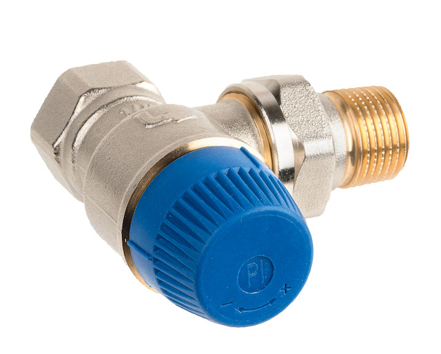 Resideo Thermostatventil Kombi-TRV, R 3/4, Eck, mit integriertem Differenzdruckregler V2100EPI20
