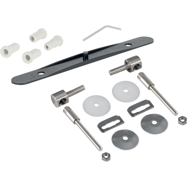 Geberit Set Scharniere für WC-Sitz Befestigung von oben, Edelstahl 598138000