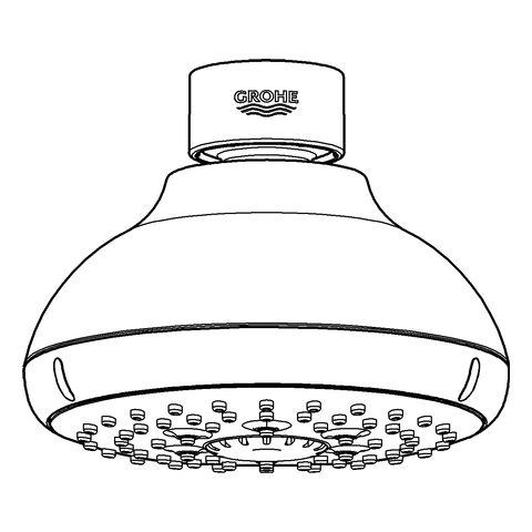 Grohe Kopfbrause Tempesta 100 4 Strahlarten 9,5 l/min chrom 27606001