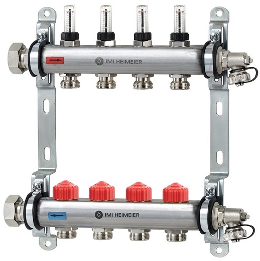 Heimeier Heizkreisverteiler Dynacon 150 automatischer Durchflussregler, 12 Heizkreise 9346-12.800