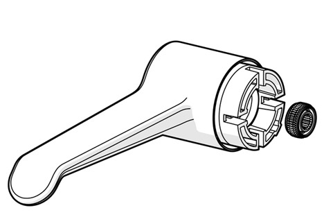 Hansa Absperrgriff L=150mm chrom 1004311V