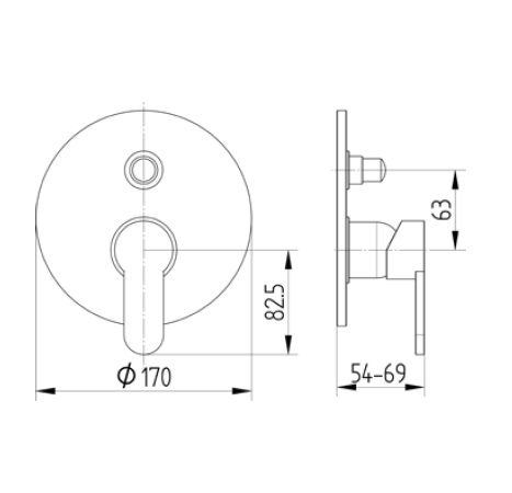 Avenarius UP-Wanne-Brause-Einhand-Mischbatterie chrom 1806151010