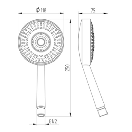 Avenarius Handbrause 1-fach 9007356010