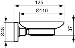 Ideal Standard Seifenschale IOM schwarzes satiniertes Glas A7929XG