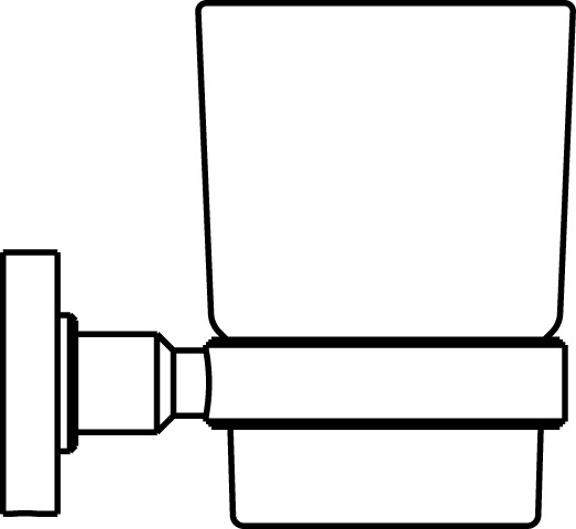 Ideal Standard Zahnputzbecher IOM aus Klarglas, chrom A9121AA
