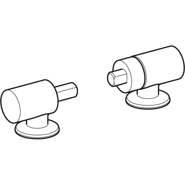 Geberit Set Scharniere für WC-Sitz Renova Comfort, mit Absenkautomatik 598072000