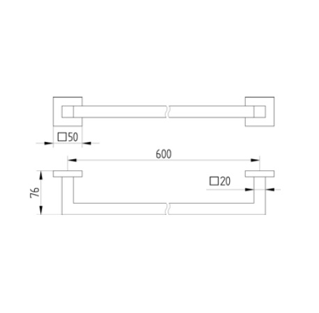 Avenarius Badetuchhalter 60cm 4203060040