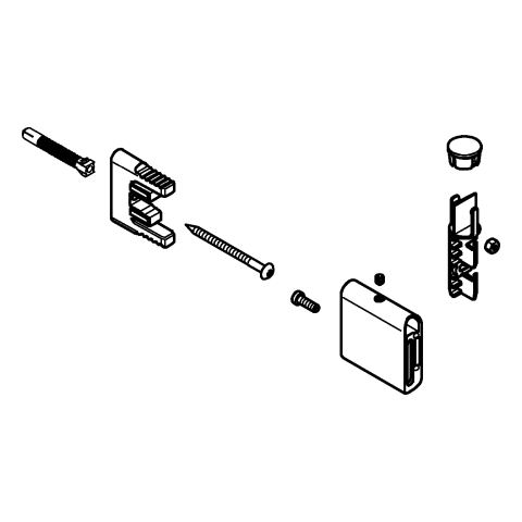 Grohe Brausestangenhalter für Rainshower SmartActive supersteel 48425DC0