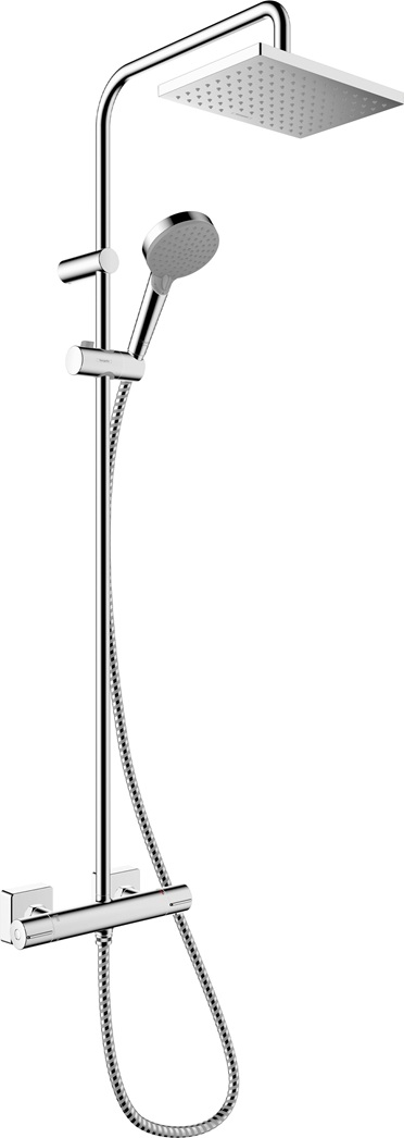 Hansgrohe Showerpipe 230 1jet Vernis Shape chrom mit Brausethermostat 26286000