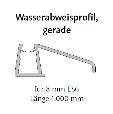 HSK Wasserabweisprofil, Länge 1.000mm E100058-8-1