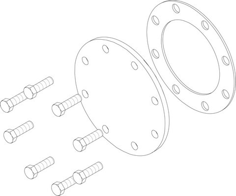 Bosch / Buderus Handlochdeckel Edelstahl 8735100804