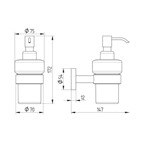 Avenarius Seifenspender mit Flasche 2001300040
