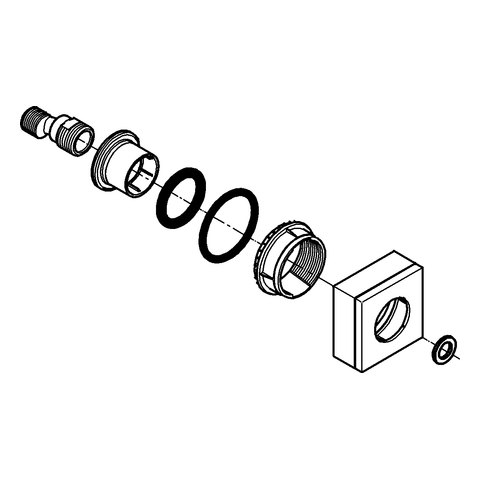 Grohe S-Anschluss chrom für Zubehör/ Duschsysteme 47824000